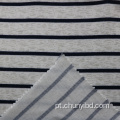 Tecido elástico impresso para camisa ou vestuário preto listras brancas padrão de malha solta Jersey